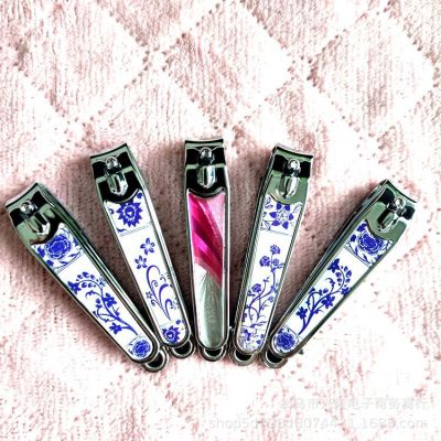 0816 Nail Clippers Blue and White Porcelain Nail Clippers Nail Clippers Popular Fashion Nail Scissors 1 Yuan Wholesale 2 Yuan Wholesale Supply