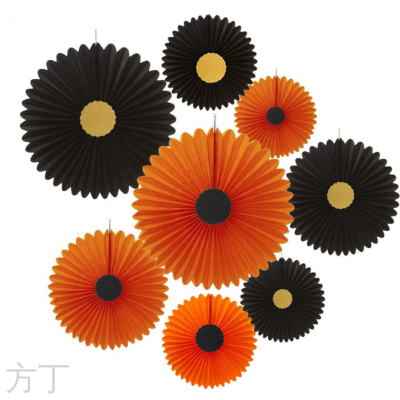 8 Honeycomb Paper Fan Flower Decoration Set Sunflower Theme Party Supplies Paper Fan Flower Background Decoration