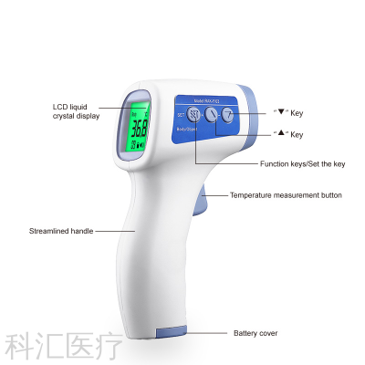 Foreign Trade Export Chinese and English Forehead Temperature Gun Non-Contact Infrared Temperature Gun Ce FDA