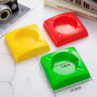 Square Color Ashtray 1 Yuan 2 Yuan Shop Ashtray Melamine Color Hotel Ashtray Wholesale