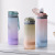 2022 Gradient Star Sports Bottle Men's and Women's Frosted Straw Plastic Cup Student with Scale Portable Water Cup with Lock