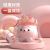 Summer Creative Small Fat Pier Plastic Cup with Strap Double Drinking Cup Children Student Cute Cartoon Straw Cup