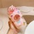 Korean Style Fresh Cute Rabbit Subnet Red Straw Plastic Cup Water Cup Female Girl Heart Student Children Handy Cup