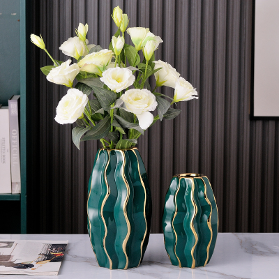 Light Luxury Nordic Simple Vase Flowers Living Room Dining Table Soft Decoration Ceramic Flower Arrangement Ornaments