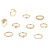 Cross-Border Star Moon Ring Diamond Love Pearl Leaves 10-Piece Ring Set Creative Retro Female Knuckle Ring