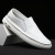 Genuine Leather Lazy White Shoes Men's 2022 New Summer Versatile Slip-on Lazy Casual Sneakers Loafers Fashion