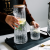 LD Japanese Style Bark Pattern Cold Water Bottle Creative Large Capacity Glass Water Pitcher Household Juice Cups Pot Cup Set