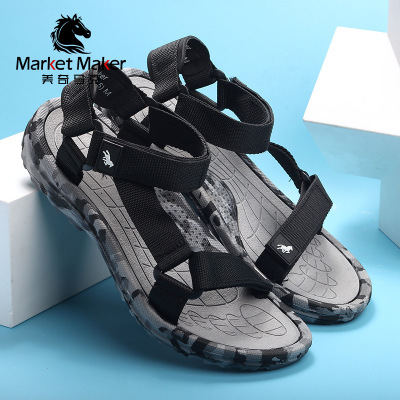 Foreign Trade Vietnam Men's Sandals Men's Wholesale Hot Summer Non-Slip Driving Velcro Outdoor Sports Beach Shoes