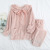 Autumn and Winter New Flannel Twist Doll Collar Ribbon Pajamas Women's Home Coral Fleece Casual Pajamas Suit