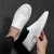 Genuine Leather Lazy White Shoes Men's 2022 New Summer Versatile Slip-on Lazy Casual Sneakers Loafers Fashion