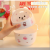 Cute Desktop Simple Flap Trash Can with Lid for Student Dormitory Small Cute Bear Storage Box Pen Holder