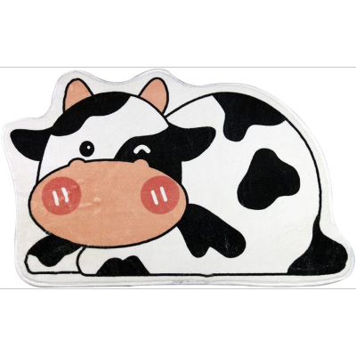 Cartoon Cute Animal Cow Shape Bathroom Doormat Non-Slip Soft Carpet Indoor Bedroom Kids Room Decoration