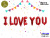 16-Inch I Love You I Love You Letter Set Birthday Wedding Room Decoration Proposal Aluminum Film Party Balloon