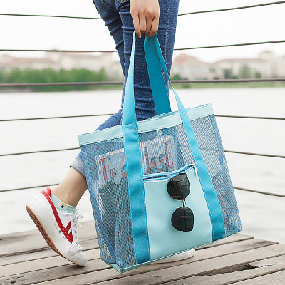 New Travel Beach Bag Storage Bag Portable Outdoor Wash Swim Bag Mesh Storage Bag Travel Bag