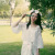 Fabric Large Flower Garland Beige Flannel Hand-Woven Headband Summer Simplicity Fresh Beautiful Bridal Headdress