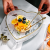 LD Nordic Golden Trim Love Glass Plate Creative Household Heart-Shaped Plate Dish Breakfast Plate Fruit Snack Dish Tableware