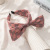 Women's Korean-Style Early Autumn New PU Leather Plaid Headwear Simple Wide Vintage Hairpin Leather Bow Headband