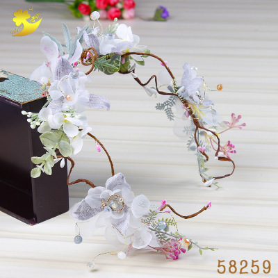 Japanese Sweet Seaside Vacation Photography Garland Children's Festival Performance Head Accessories Mori Girl Hawaii Half Ring Hair Accessories