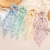 Korean Style Hair Ring French Simplicity Long Streamer Knotted Head Rope Female Temperament Hair Band Tie Dye Color Hair Ring Female Long Streamer