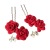 Bridal Chinese Headdress Vintage Purplish Red Flannel Rose Hairpin Hairpin Wedding Hair Accessories Toast Dress Ornament