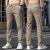 Denim Trousers Men's Tencel Summer Thin Slim-Fit Tops for Summer Boys Pants Trendy Brand Ice Silk Trendy Men's Casual Pants