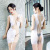 Night Club KTV Dress Sauna Massager Clothes Summer Short Skirt Nightclub Women's Sexy Mesh See-through Slim Dress