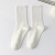 Vertical Stripes White Socks Women's Mid Tube Stockings Summer Thin Cotton Socks Black Long Socks Japanese Style Loose Socks Trendy Zhuji Wholesale