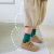 Korean Style 2022 Spring and Summer Solid Color Bunching Socks Straight Children's Socks Average Size without Heel Girls Long Tube Children's Socks