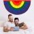 Rainbow Fan Flag LGBT Gay Flag Comprehensive Rainbow Fence Decoration 45 * 90cm Gay Dual Sex Semicircle Flag