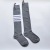 TB Net Red Four Bars Fashion Brand Women's Socks Calf Socks Knee-Length Long Socks with Label Personality European and American Trendy Socks JK Gray Cotton Socks