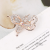Rhinestone Flower High-Grade Niche Brooch Boutonniere Wholesale Women's Coat Accessories Classic Style Evening Party Matching