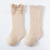 INS Girl Spanish Western Style Moving Ring Middle-Long Stockings Medium and Small Children Hollow Bow Baby Mesh Socks