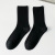 Vertical Stripes White Socks Women's Mid Tube Stockings Summer Thin Cotton Socks Black Long Socks Japanese Style Loose Socks Trendy Zhuji Wholesale