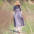 2020 Original Linen round Neck Short Sleeve Cotton and Linen Dress Summer Skirt New Women's Long Retro Loose Long Dress