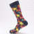 Cross-Border Trendy Socks Happy Socks Classic Dark Series Personalized Cotton Socks Men's plus Size Tube Socks