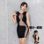 Night Club KTV Dress Sauna Massager Clothes Summer Short Skirt Nightclub Women's Sexy Mesh See-through Slim Dress