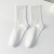 Vertical Stripes White Socks Women's Mid Tube Stockings Summer Thin Cotton Socks Black Long Socks Japanese Style Loose Socks Trendy Zhuji Wholesale