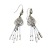 Meiyu New European and American Popular Inlaid Pearl Tassel Earrings Bohemian Vintage Thai Silver Leaf-Shaped Earring