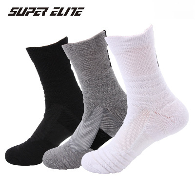 Men's Mid-Calf Athletic Socks Badminton Running Outdoors Elite Socks Brushed Socks Sweat-Absorbent Non-Slip Basketball Socks Wholesale