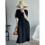 Orange Zhi 2022 Summer Adult Lady like Woman Style Dress for Women Solid Color and V-neck Slimming Korean Style Loose-Fitting Simplicity Temperament Long Dress 3377