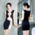 Night Club KTV Dress Sauna Massager Clothes Summer Short Skirt Nightclub Women's Sexy Mesh See-through Slim Dress