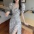 Seaside Vacation Dress 2022 Summer New Irregular Slit V-neck Belly-Covering Slimming Polka Dot Pure Desire Dress