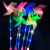 2021 New LED Luminous Colorful Four-Leaf Windmill Handle Children Pinwheel Stall Square Night Market Wholesale