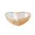 LD Japanese Champagne Hammer Patterned Heart-Shaped Golden Edge Glass Bowl Heart-Shaped Glass Bowl Salad Bowl Glass Tableware