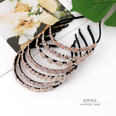 Full Diamond Headband Bow Rhinestone XINGX Headband Headdress Korean Style Face Wash High-End Head Buckle Small Jewelry Alloy Hair Accessories