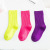 Double Needle Children's Socks Children's Socks Children 2022 Autumn New Candy Color Solid Color Boys Girls Mid-Calf Length Children's Socks Baby Rainbow Socks