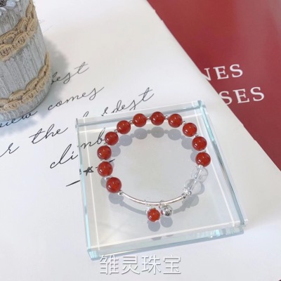 Young Spirit Red Agate Bell Hand-Made Bracelet Women's Animal Year Hand-Made Crystal Personalized Artistic Bracelet