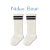 Niduoxiong Children Stockings 2021 Spring and Summer Thin Mesh Stockings Black and White Striped Boys and Girls White Thigh High Socks