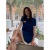 Classic Style Knitted Dress for Women 2022 Summer French Socialite Small Temperament Youthful-Looking Loose Blue Skirt