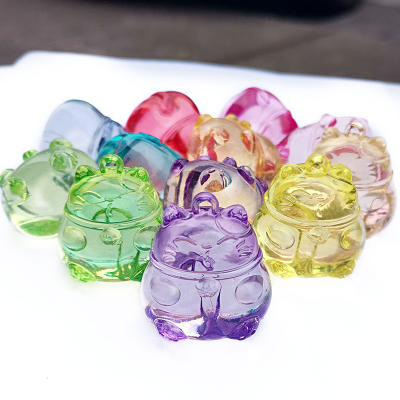 Toy Acrylic Beads Imitation Crystal Beads Colorful Cat Diy Pendant Beaded Playground Push Gumball Machine